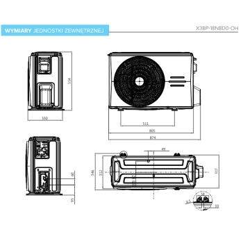 KLIMATYZATOR MIDEA BLANC WARMER