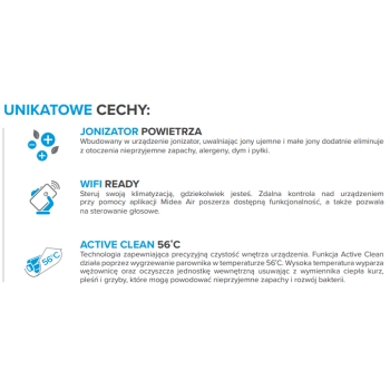 KLIMATYZATOR MIDEA Blanc PRO
